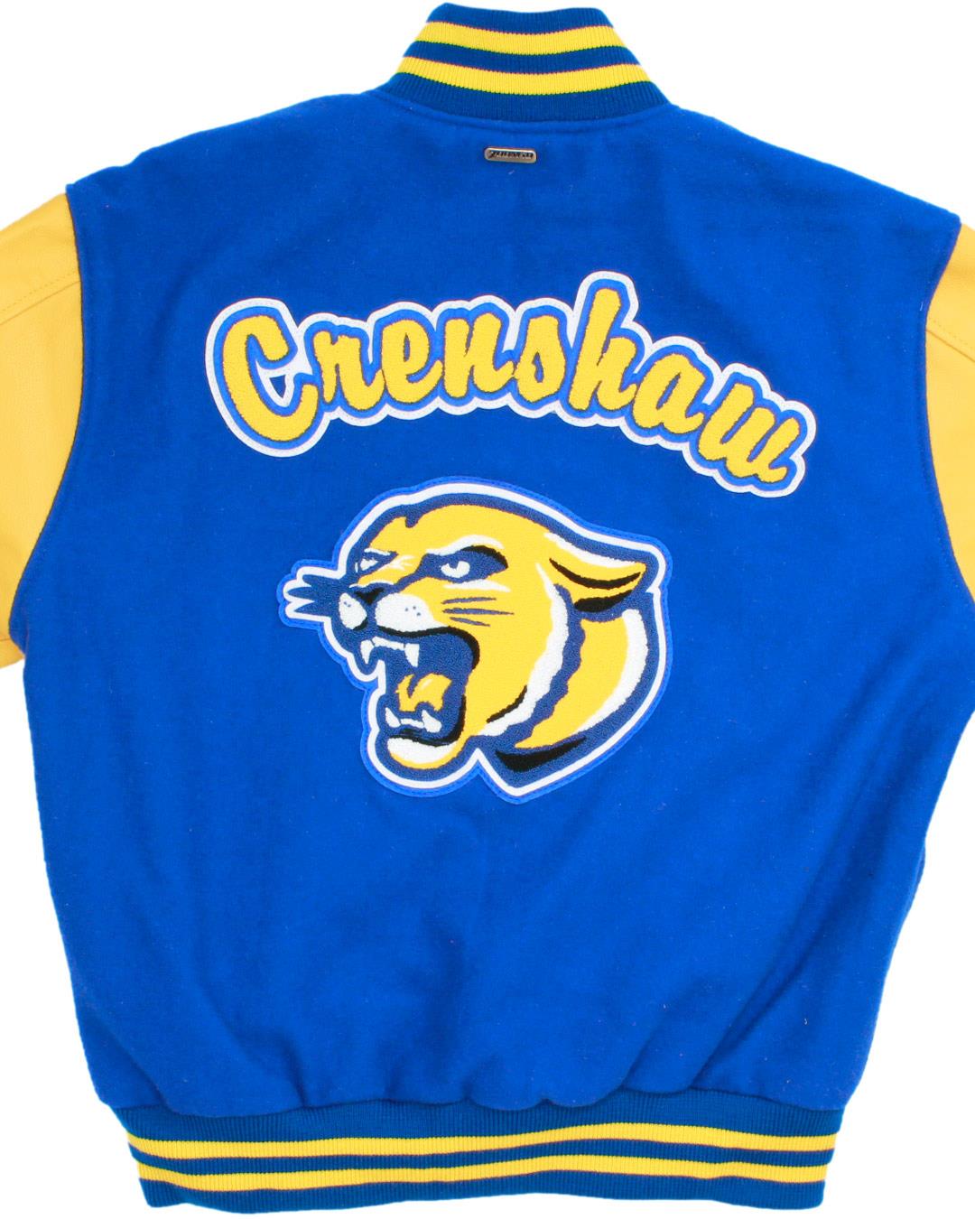 Crenshaw High School Cougars Leather Man Jacket, Los Angeles, CA - Back