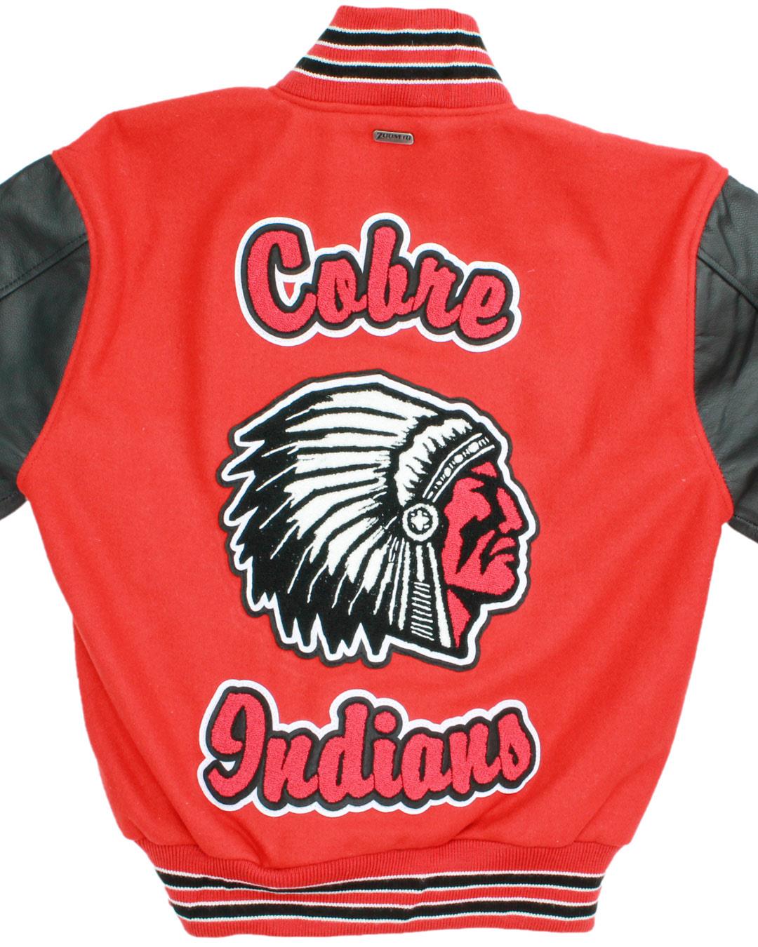 Cobre High School Indians Lettermen Jacket, Bayard NM - Back