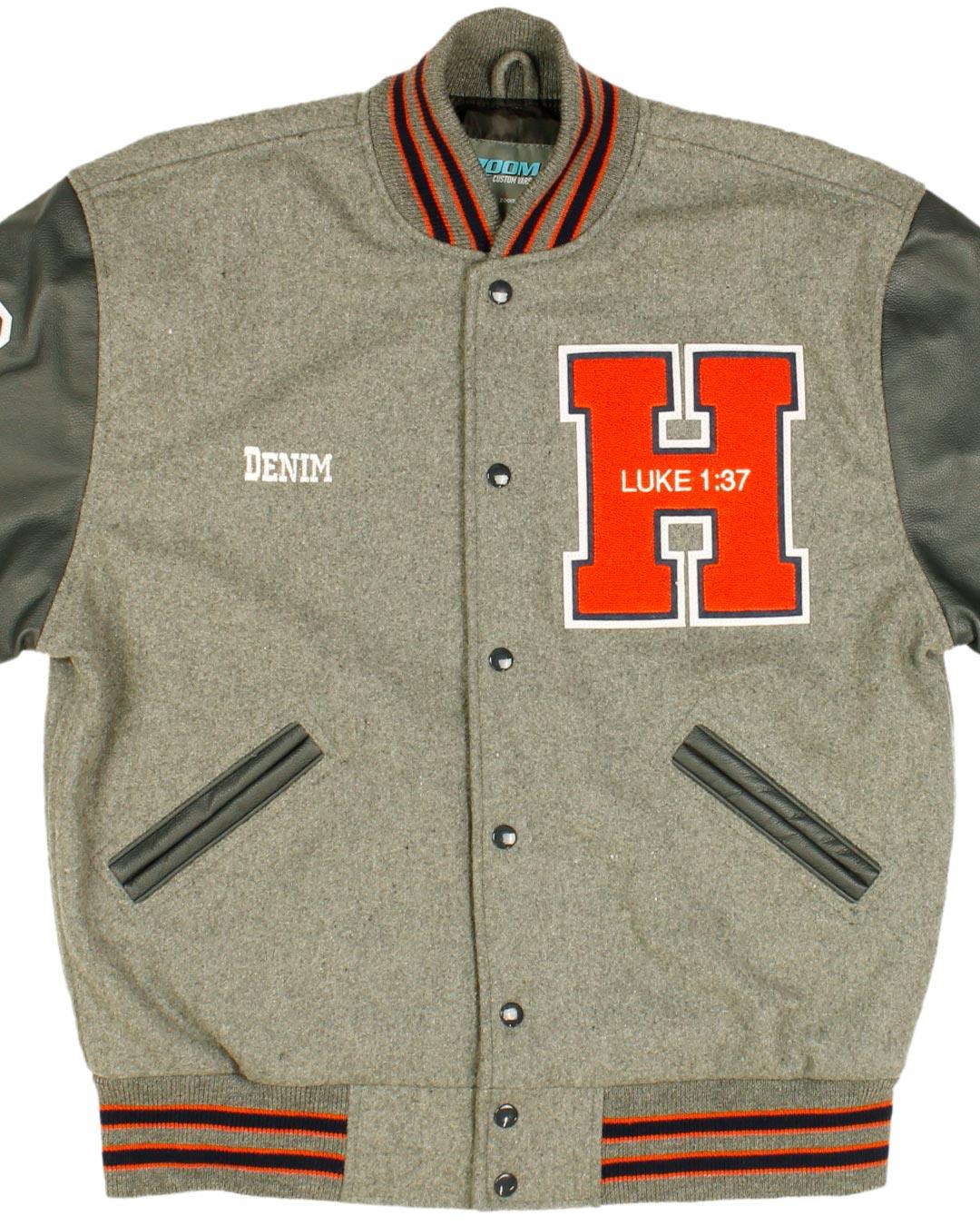 Uplift Hampton Preparatory Varsity Jacket, Dallas TX - Front