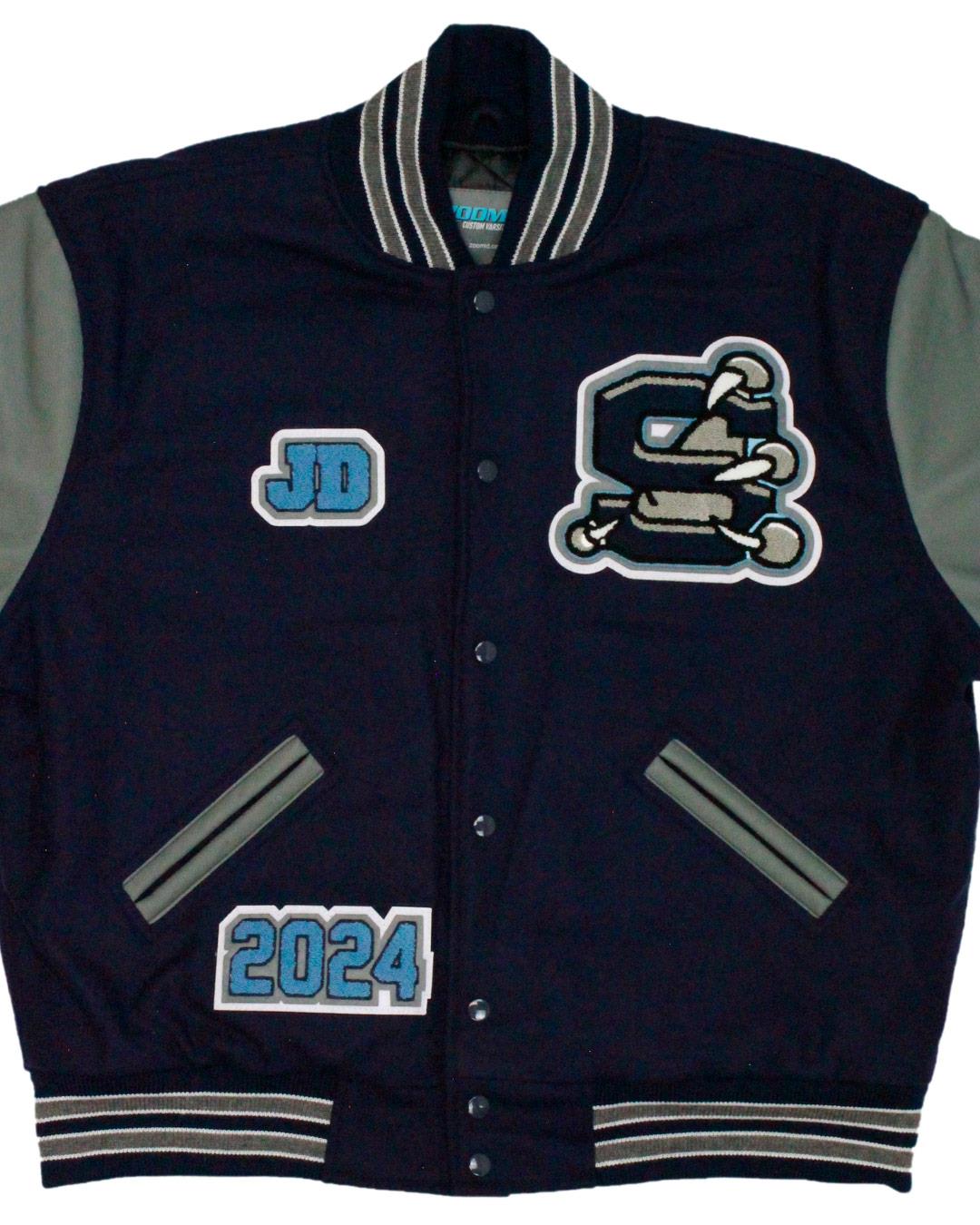 Skyview High School Hawks Lettermen Jacket, Nampa, ID - Front