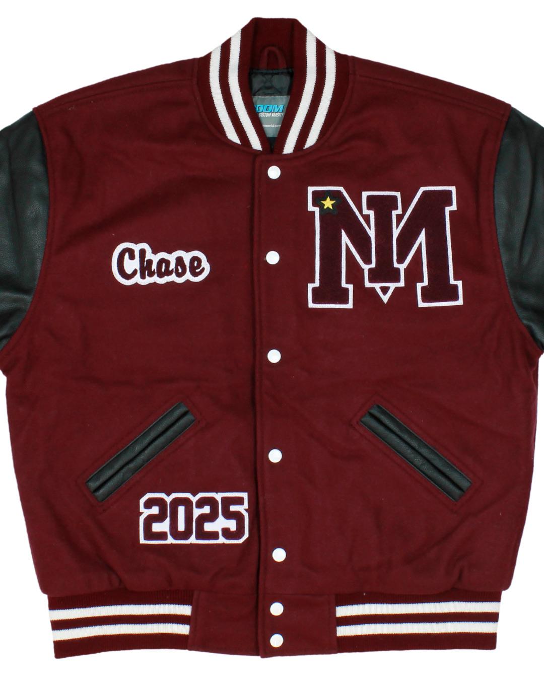 Mercer Island High School Islanders Leather Man Jacket, Mercer Island, WA - Front