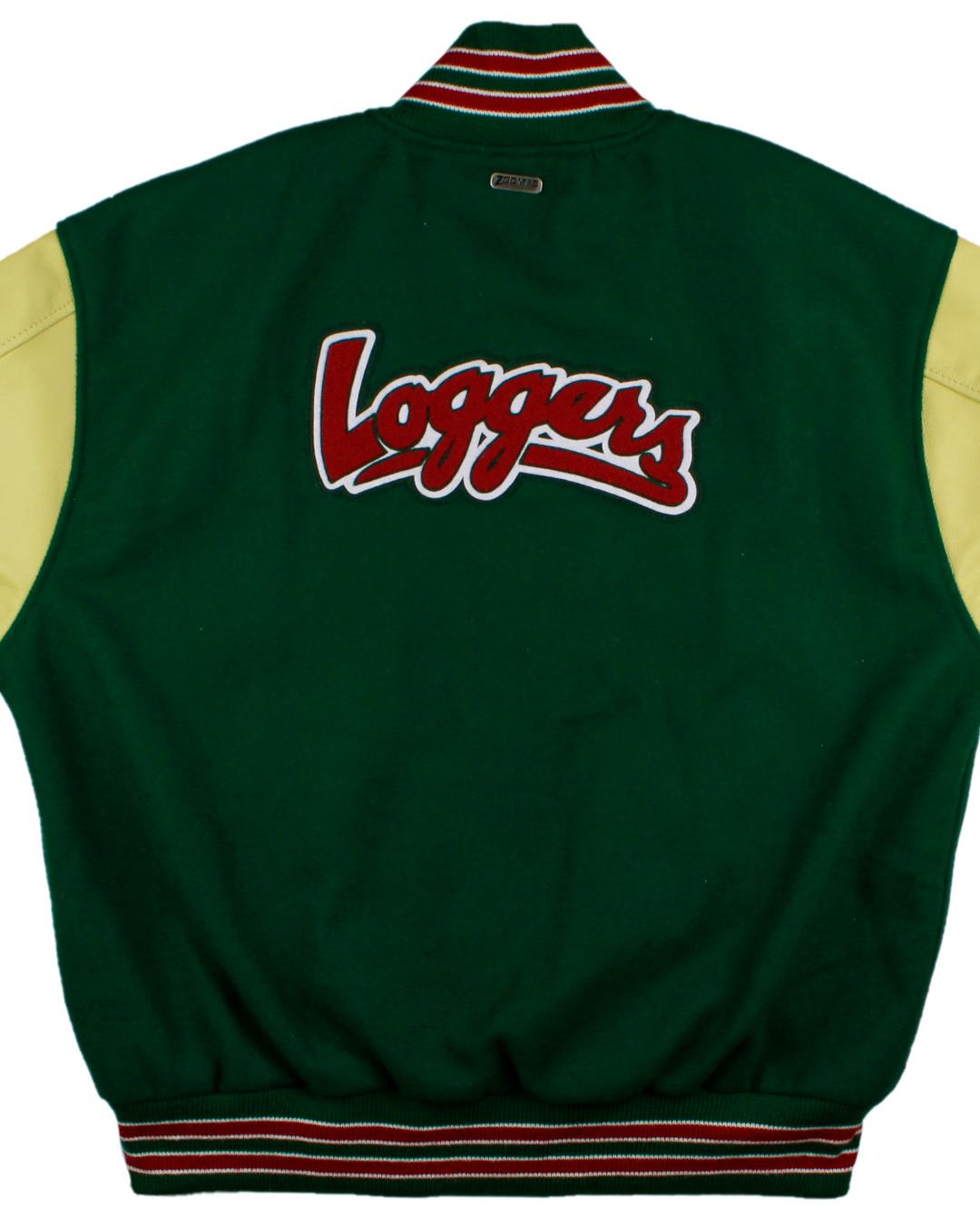 Eureka High School Loggers Lettermen Jacket, Eureka, CA - Back