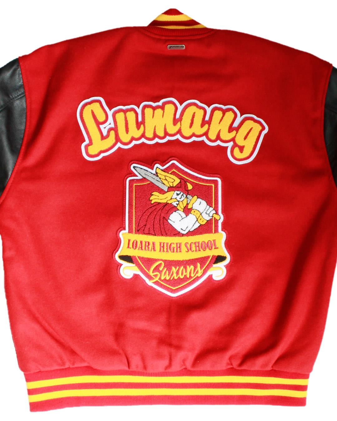 Loara High School Saxons Letterman Jacket, Anaheim, CA - Back