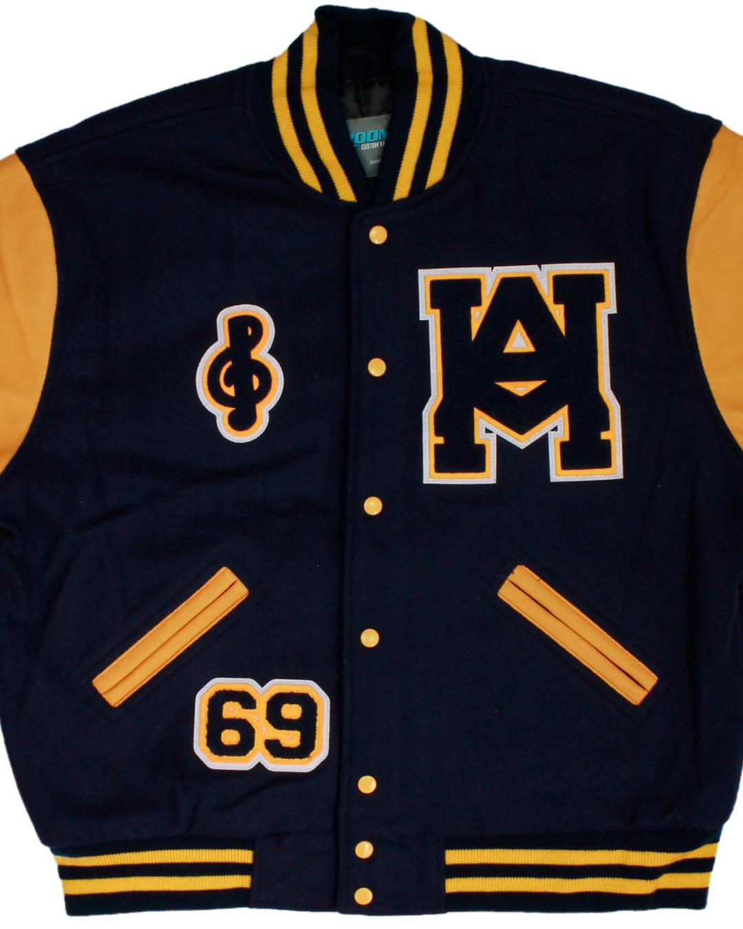 Arthur Hill  High School  Lumberjacks Varsity Jacket, Saginaw, MI - Front 